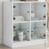 vidaXL Side Cabinet White Engineered Wood Medium Side Cabinet