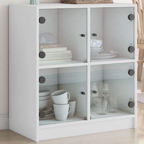 vidaXL Side Cabinet White Engineered Wood Medium Side Cabinet