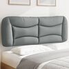 vidaXL Headboard Cushion Light grey 100% polyester 55.1 in wide