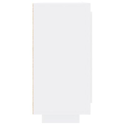 vidaXL Sideboard High Gloss White 36.2"x13.8"x29.5" Engineered Wood