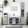 vidaXL Bathroom Cabinet Concrete grey Engineered wood Medium