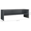 vidaXL TV Cabinet High gloss gray Engineered wood Medium TV Cabinet