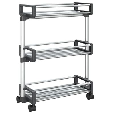 vidaXL Storage Trolley 23.2"x7.9"x29.5" Aluminum