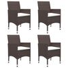 vidaXL Dining Set Brown, Cream White