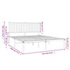 vidaXL Bed Frame White Steel Full Bed Frame Rectangular Durable
