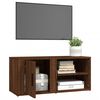vidaXL TV Cabinet Set of 2 Brown Oak Engineered Wood Medium TV Cabinet