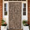 vidaXL Fly Curtain Beige and Dark Brown 39.4x86.6" Chenille
