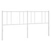vidaXL Headboard White Powder-Coated Steel Double Tough Headboard
