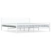 vidaXL Bed Frame White Metal, Plywood Super King Classic/Traditional