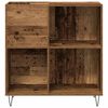 vidaXL Record Cabinet with Shelf Old wood 33.46 x 14.96 x 35.04 in