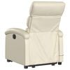vidaXL Stand Up Massage Recliner Chair Cream Faux leather Standard