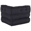 vidaXL Pouffe Anthracite 100% Cotton Medium Modular Pouffe Square