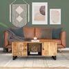 vidaXL Coffee Table Natural wood with black legs