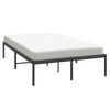 vidaXL Bed Frame Black Powder-Coated Steel 4.0 x 6.3 ft Small Double