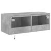 vidaXL TV Wall Cabinet Concrete Grey Engineered wood Medium