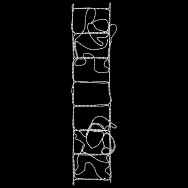 vidaXL Santa On Ladder Figure Multicolour Steel, PVC Medium Foldable