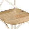 vidaXL Cross Chair Set of 6 White Solid mango wood, steel