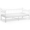 vidaXL Pull-out Sofa Bed Frame without Mattress White Metal 90 x 78.7 "