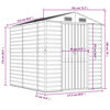 vidaXL Garden Shed Green Galvanized Steel 75.2 x 84.6 x 78.0 in