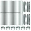 vidaXL Fence Post Other 52 pcs Grey 1.26 x 1.26 x 27.56 in Steel