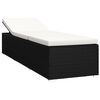 vidaXL Sun Lounger Black, Cream White