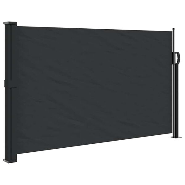 vidaXL Retractable Side Awning Black