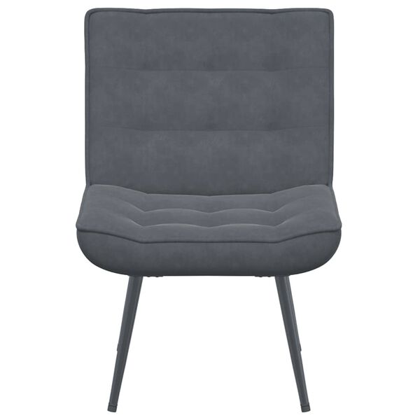 vidaXL Chill Chair Dark Grey Velvet, Metal, Plywood One Size Chill Chair