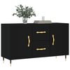 vidaXL Sideboard Black Engineered wood, metal 39.4 x 14.2 x 23.6 in