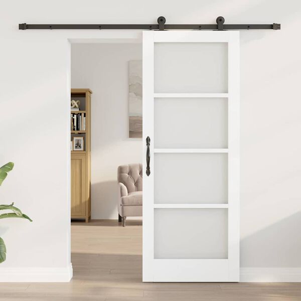 vidaXL Sliding Door ORKDAL White 30.71 x 79.53 in