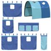 vidaXL Curtain For Loft Bed Blue 100% Polyester Standard Storage