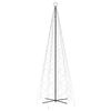 vidaXL Christmas Cone Tree Warm white Powder-coated steel, PVC, copper