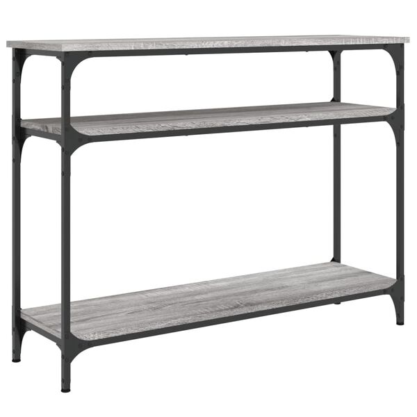 vidaXL Console Table Gray Sonoma Engineered wood, metal Narrow