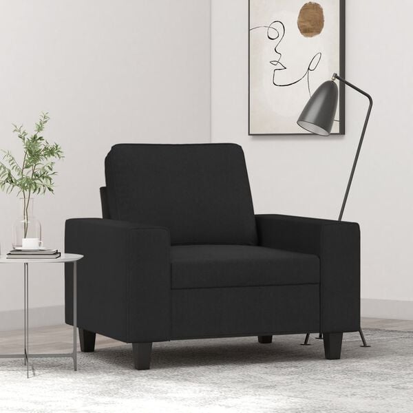 vidaXL Sofa Chair Black 100% polyester, metal, textilene, foam Single