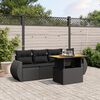 vidaXL Garden Sofa Set Black PE rattan Small to Medium