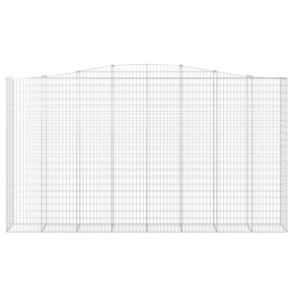 vidaXL Gabion Basket Set of 7 Silver Galvanized Iron Large Durable