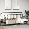 vidaXL Daybed Frame Black 39.37 x 74.80 in Powder-Coated Steel