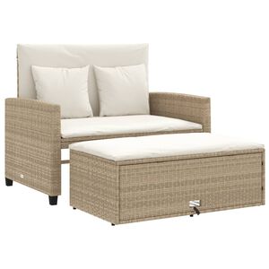 vidaXL Patio Sofa Beige