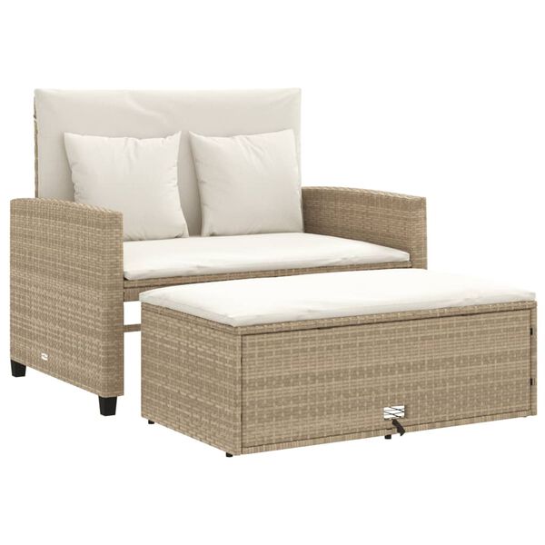 vidaXL Patio Sofa Beige
