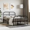 vidaXL Bed Frame Black Powder-Coated Steel 47.2x78.7in Bed Frame