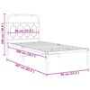 vidaXL Bed Frame Black Steel 35.4x78.7 in Bed Frame Rectangular