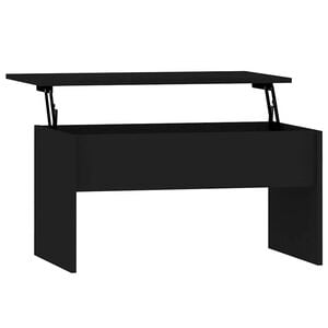 vidaXL Coffee Table Black Engineered Wood Standard Coffee Table