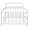 vidaXL Bed Frame White Powder-Coated Steel Single Bed Bed Frame