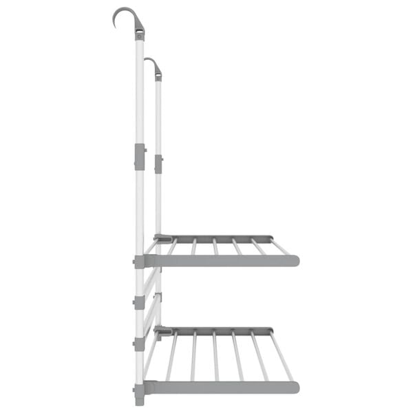 vidaXL Drying Rack for Balcony 35"x9.8"x(23.6"-37.4") Aluminum