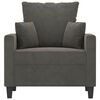 vidaXL Sofa Chair Dark Grey Velvet (100% polyester), Metal, Plywood, Foam