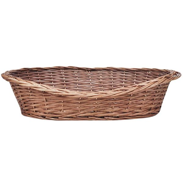 vidaXL Dog Basket Natural Willow 27.6 in Light Weight Dog Basket