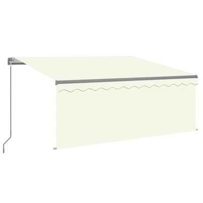 vidaXL Manual Retractable Awning with Blind 9.8'x8.2' Cream