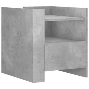 vidaXL Bedside Cabinet Concrete Grey Engineered Wood