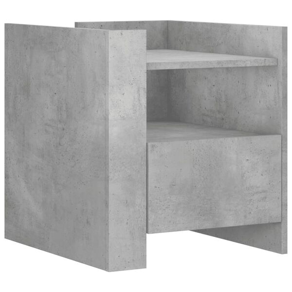 vidaXL Bedside Cabinet Concrete Grey Engineered Wood
