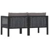 vidaXL 2-seater Sofa Anthracite Poly rattan Standard Seats Many