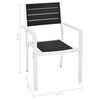vidaXL Furniture Set 5 pcs Black and White